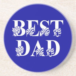 En Grès Meilleur Dessous de verre de drapeau bleu papa