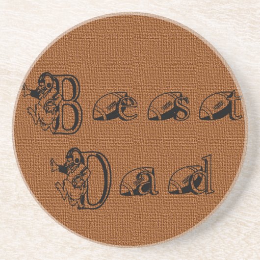 En Grès Meilleur Dessous de verre texte de football papa (Devant)