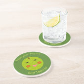En Grès Meilleur enseignant Dessous de verre de pomme heur (Côté)
