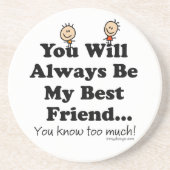 En Grès Mes dessous de verre de meilleur ami (Devant)
