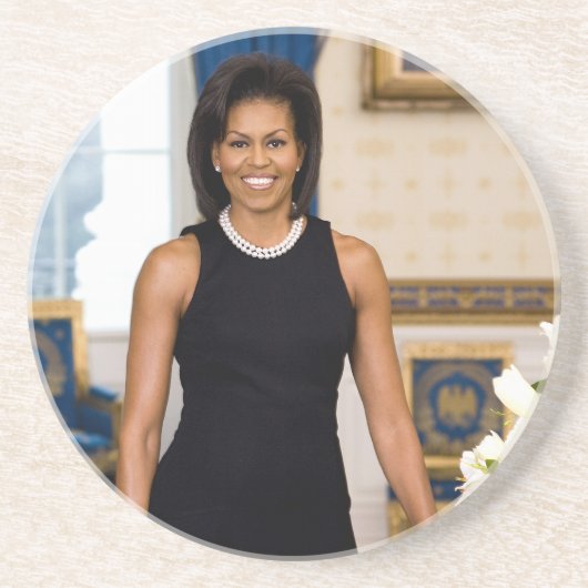 En Grès Michelle Obama Boink Dessous de verre (Devant)