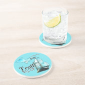 En Grès Michigan Troll Dessous de verre (Côté)