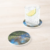 En Grès Miroir Miroir dessous de verre rond d'automne (Côté)