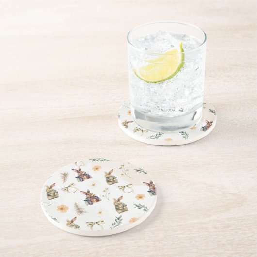 En Grès Mister Whimsy Spring Bunny Dessous de verre (Côté)