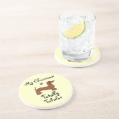 En Grès Mon Chiweenie est les dessous de verre totalement (Côté)