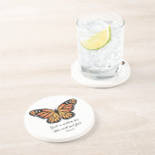 En Grès Monarque papillon Sandstone Dessous de verre chrét (Côté)