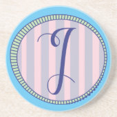 En Grès Monogramme J Dessous de verre Sandstone (Devant)