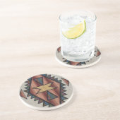 En Grès Motif du sud-ouest Dessous de verre à boissons San (Côté)