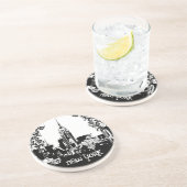 En Grès New York New York Dessous de verre Damask Skyline (Côté)