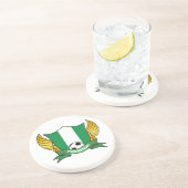 En Grès Nigeria Dessous de verre de soccer (Côté)