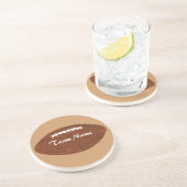 En Grès Nom d'équipe personnalisé Dessous de verre de foot (Côté)