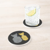 En Grès Nous vous ignorons des dessous de verre de minous (Côté)