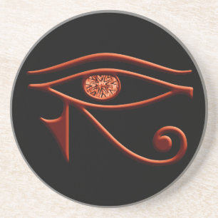 En Grès OEil de feu du Dessous de verre Horus