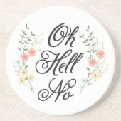 En Grès Oh Hell No Sandstone Dessous de verre (Devant)