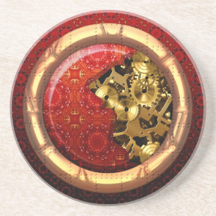 En Grès Options de Dessous de verre Steampunk 12