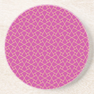 En Grès Or, Motif islamique violet Dessous de verre de grè