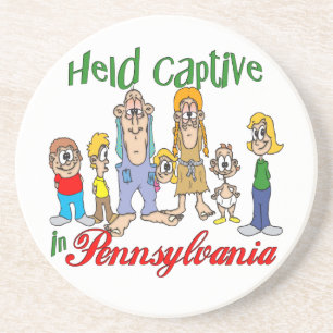 En Grès Pennsylvanie Funny Trailer Park Dessous de verre S