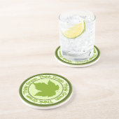 En Grès Pensez dessous de verre vert (Côté)