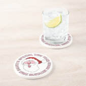 En Grès Père Noël dessous de verre des tours de moustache (Côté)