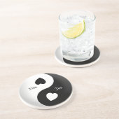 En Grès Personnalisé Yin Yang Love Dessous de verre (Côté)