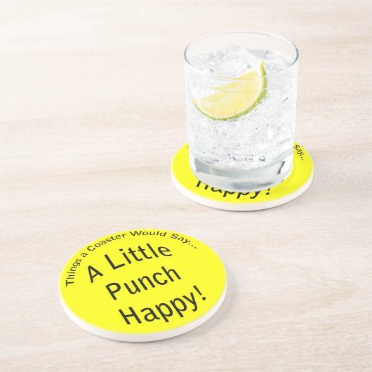 En Grès Petit Punch Happy Dessous de verre léger (Côté)