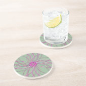 En Grès Pièce de Dessous de verre de rotation1 rose (Côté)
