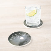 En Grès Pleine lune de prière de sérénité Dessous de verre (Côté)