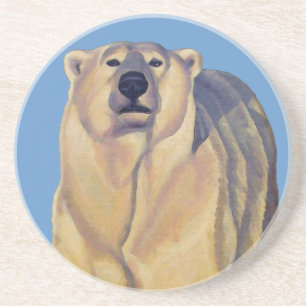 En Grès Polar Ours Art Dessous de verre Faune Art Ours Des