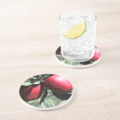 En Grès Pommes Rouges Sur Le Dessous de verre Naturel Arbr (Côté)