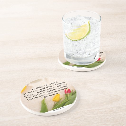 En Grès Prière du Dessous de verre de Jabez (Côté)