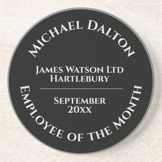 En Grès Prix de l'employé du mois Dessous de verre Sandsto (Devant)