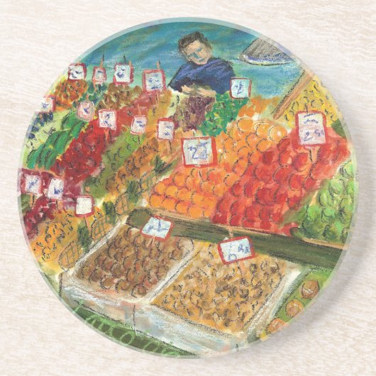En Grès Produire le Dessous de verre de boisson du vendeur (Devant)
