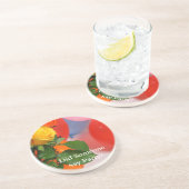 En Grès Quelqu'Un A Dit Dessous de verre De Fête (Côté)