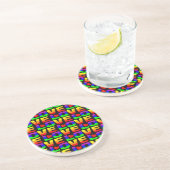 En Grès Rainbow Love dessous de verre (Côté)