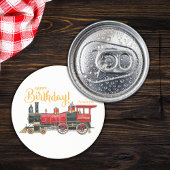 En Grès Red Train Joyeux anniversaire Dessous de verre de 