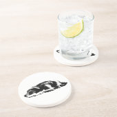 En Grès Repose d'un Dessous de verre d'art monochrome de m (Côté)