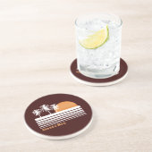 En Grès Rétros dessous de verre de clé de sièste (Côté)