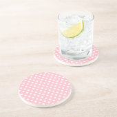 En Grès Rétros dessous de verre rose-clair de motif de (Côté)