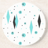 Rétros diamants de turquoise et dessous de verre