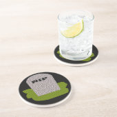 En Grès RIP Dessous de verre Tombstone (Côté)