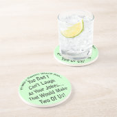 En Grès Rire À Ton Dessous de verre De Plaisanteries (Côté)