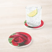 En Grès Roseraie rouge - Dessous de verre (Côté)