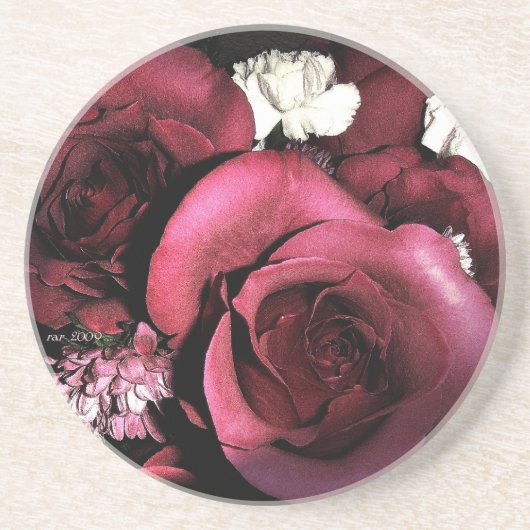 En Grès Roses des dessous de verre de nuit (Devant)