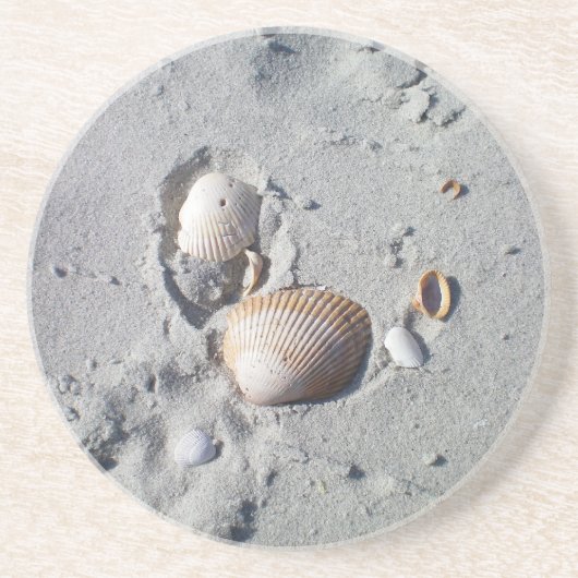 En Grès Sable et dessous de verre de coquillages (Devant)