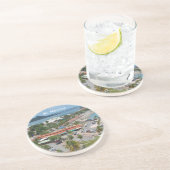En Grès Saint-Martin - Dessous de verre de la baie Marigot (Côté)