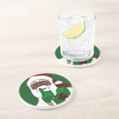 En Grès Santa Clause Dessous de verre Black Père Noël Noël (Côté)