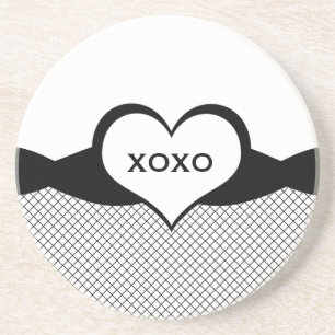 En Grès Sassy Heart Fishnet Love Dessous de verre