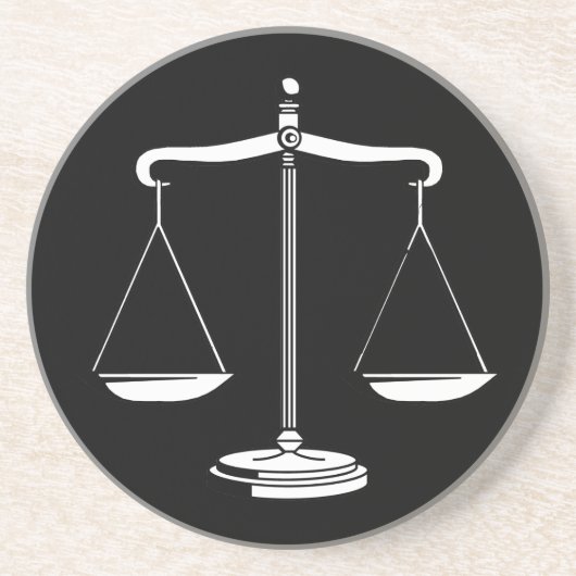 En Grès Scales de justice - Dessous de verre (Devant)