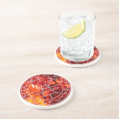 En Grès Sceau de Solomon Dessous de verre secret Pentacle  (Côté)