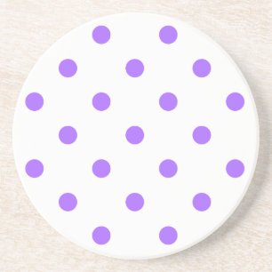 En Grès Série Polka Dot - dessous de verre violet et blanc